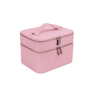 Double Layers Vanity <strong>Makeup</strong> <strong>Case</strong> for Cosmetics Organization Customized Cosmetic <strong>Case</strong> Stylish Travel <strong>Makeup</strong> Bag Organizer - Product Image 3