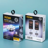 Mini chargeur rapide Type-C 140W avec QC3.0/PD 3.0, séparateur de charge complète OTP et arrêt automatique intelligent pour téléphones portables et ordinateurs portables