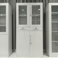 Armoire de classement métallique à 2 tiroirs sur mesure, armoire de rangement de bureau en acier avec serrure pour entrepreneurs en travaux, blanche