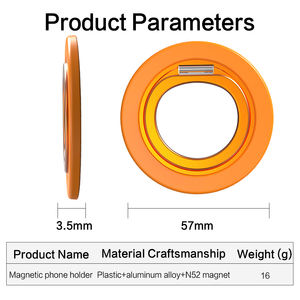 ที่วางโทรศัพท์แบบวงแหวนแม่เหล็ก FGX บางเฉียบ พับได้ ทำจากอะลูมิเนียมอัลลอย หมุนได้ 360 องศา สำหรับ iPhone - Product Image 3
