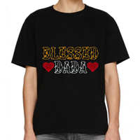 Vente chaude : Design personnalisé en strass thermocollant Blessed Dada pour T-shirt