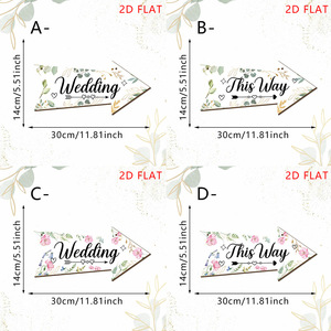 Décorations de mariage rustiques vintage, panneaux directionnels en bois pour mariage - Product Image 5