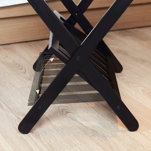 <span class=keywords><strong>Porte</strong></span>-bagages en bambou de couleur personnalisable pour chambre d'amis, chambre à coucher, chambre d'hôtel avec étagère - Product Image 3