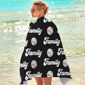 <span class=keywords><strong>Serviette</strong></span> de <span class=keywords><strong>plage</strong></span> en microfibre imprimée avec nom personnalisé pour les sports d'été <span class=keywords><strong>Serviette</strong></span> tricotée en polyester pour le football, le basket-ball et le football - Product Image 3