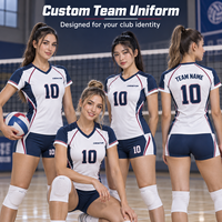 Set Jersey dan Celana Pendek Wanita Custom, Jersey Voli Sublimasi, Seragam Tim Klub dan Sekolah OEM