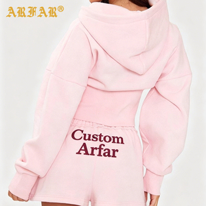 Produttore di Abbigliamento Femminile Personalizzato, Nuova Collezione Autunno 2026, Design Y2K, Felpa con Zip, Giacca, Pantaloncini, Tuta da <span class=keywords><strong>Donna</strong></span> di Alta Qualità - Product Image 2
