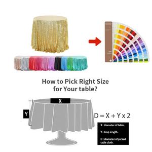 New Silver Round <b>Table</b> <b>Cover</b> Sequin <b>Black</b> Party Decoration Beige Glitter Tablecloth for Wedding - Product Image 3