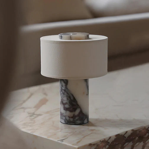 Lampe de bureau de luxe haut de gamme en marbre travertin Bulgari, luminaire artistique créatif pour chambre à coucher, avec un design élégant pour table de salon - Product Image 3