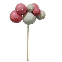 Faux Ball Cupcake Topper Fête des Mères Saint Valentin Décoration de Gâteau Grand Nuage Ballon
