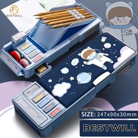 BESTWILL Offre Spéciale en gros personnalisé multi-fonction mignon Anime école étuis à crayons pour enfants