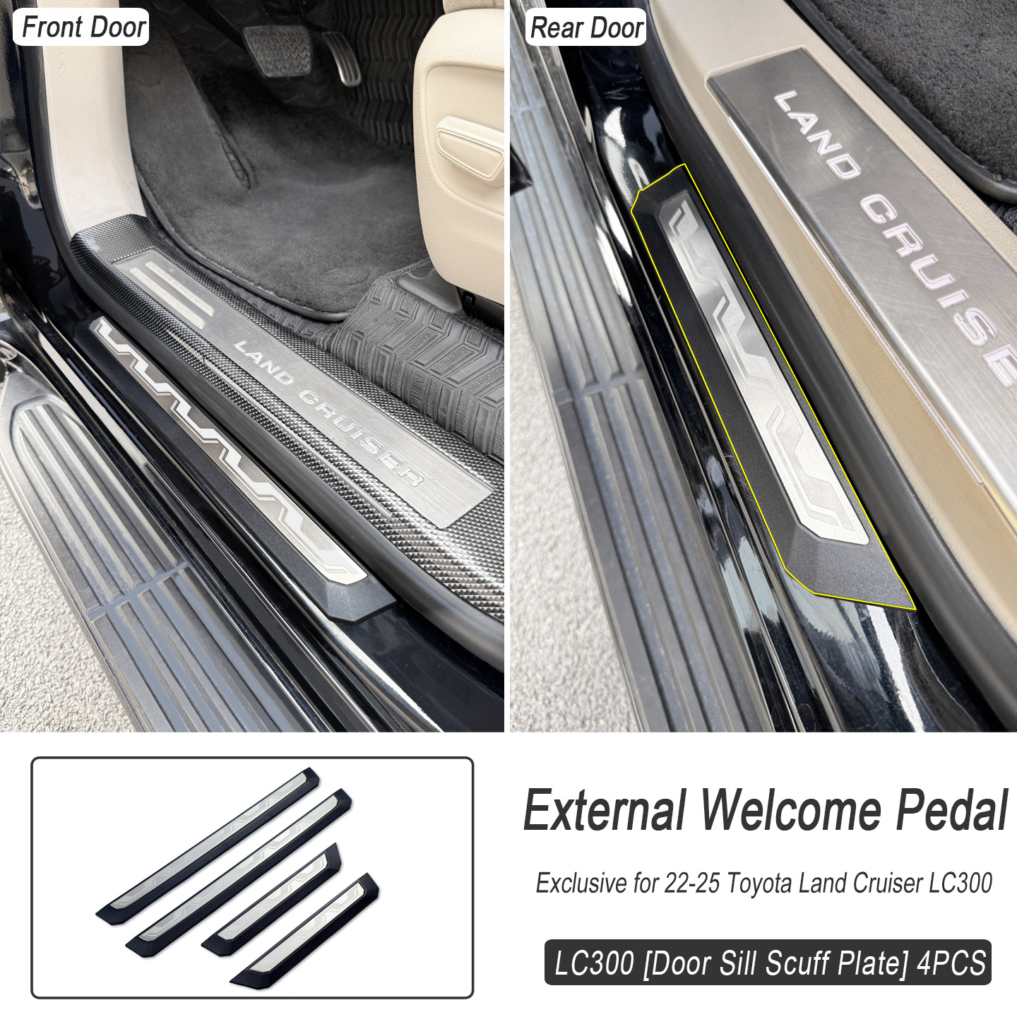 [Aggiornamento della soglia della porta esterna] Set da 4 pezzi