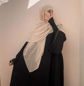 Clássico Silhueta Coleção Luxuosa Crepe Hijabfashion Crinkle Chiffon Hijab Chiffon Textura Hijabstyle Planície Tudung Xaile - Product Image 3