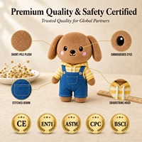 Peluche chien kawaii personnalisée 12cm/15cm/20cm, super douce, doublure en maille, rembourrage en coton PP, jouets en peluche pour enfants, dessins animés, anime