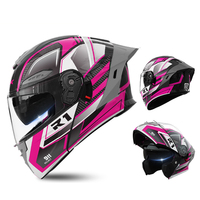 Casque de moto modulaire relevable en ABS au design vintage pour Cafe Racer, Cruiser, Scooter, pour hommes et femmes