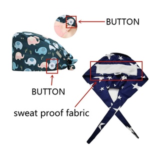 40 colores nuevos sombreros <span class=keywords><strong>con</strong></span> botones para el trabajo enfermera protección auditiva Bandana accesorios para el cabello Doctor Hospital <span class=keywords><strong>gorro</strong></span> quirúrgico Unisex - Product Image 4