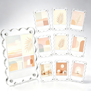Cadre magnétique en acrylique pour réfrigérateur, 2,36 x 3,54 pouces, cadre photo magnétique festonné pour Fujifilm <span class=keywords><strong>Instax</strong></span> Mini - Product Image 3