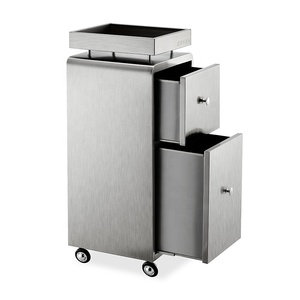 Modern High Quality Silver Hairdressing <b>Trolley</b> Beauty Salon Stainless Steel <b>Tools</b> Storage Metal Cabinet - Product Image 3