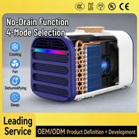 Climatiseur portable compact électrique pour le camping, 110V 220V, réfrigérant R134a, télécommande tactile, lumière RGB, mini mobile 5200BTU