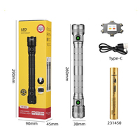 Long-range Telescopic Zoom Long-lasting White Laser High-power Dual-head Flashlight Hunting Hiking Aluminum Portable Torch Light