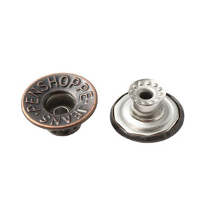 Cổ Điển Cổ Cổ Điển 17Mm Phụ Kiện Và Đinh Tán Biểu Tượng Tùy Chỉnh Phổ Biến Denim Đinh Tán Tack Jeans Nút Cho Quần Jean - Product Image 6