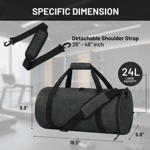 Sac de voyage léger et durable avec compartiment séparé pour chaussures, capacité de 24 L, tissu résistant à l'eau pour les voyages et les sports - Product Image 4