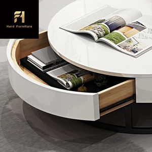 Premium Titanium Gold Stainless Steel <strong>Nesting</strong> Coffee Tea <strong>Table</strong> 10-Year Warranty Durable Easy Clean High-End Marble Top for - Product Image 4