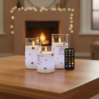 Ensemble de bougies LED rechargeables par USB avec plaque de charge, télécommande, lumière de bougie décorative, veilleuses dans une ambiance de Noël
