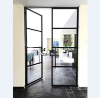 Portes en fer forgé et en verre, prix, porte pivotante en verre pour balcon