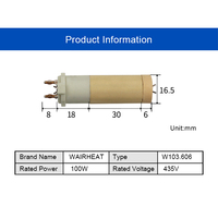 103.606 100V 435W électrique mini petit radiateur en céramique/élément chauffant pour outil de soudage portable HOT JET S pour le soudage sur le toit
