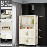Boîte de rangement en plastique multifonctionnelle, organisateur de placard pliable, armoire de salon, armoire combinée, organisateurs de placard pliables