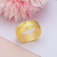 Jxx Fashion's 24K Vergoldete Breite Ringe China Großhandel Trendiger Klassischer Messing-Schmuck für Damen und Herren für Verlobungsfeiern