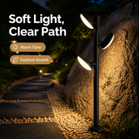 Lampe de jardin LED 36W à 3 têtes de 1m avec télécommande intelligente APP et base antirouille pour l'aménagement paysager commercial