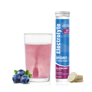 טבליות אלקטרוליטים תוססות בטעם פירות ללא סוכר של BSTBIO, מותג פרטי, 20 טבליות/שפופרת - Product Image 5