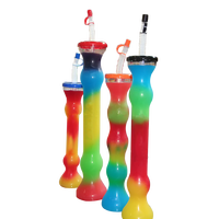 Tasse de jardin en plastique à bulles personnalisée 12oz/16oz pour enfants, bouteille de boisson pour Smoothie avec paille