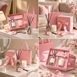 Set Regalo <span class=keywords><strong>con</strong></span> Diffusore di Fragranze e Candela Profumata in Confezione Regalo Rosa - Product Image 4