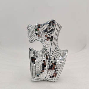 Decorazione per la casa arte ornamento astratto volto umano in ceramica vaso da discoteca fiori vetro specchio polresina o ceramica. - Product Image 6