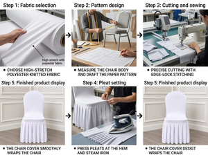Housse de chaise plissée extensible <span class=keywords><strong>en</strong></span> spandex, vente <span class=keywords><strong>en</strong></span> gros directe d'usine, pour décoration d'hôtels, mariages et banquets - Product Image 3