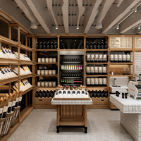 Meubles de présentation de boulangerie LED modernes avec armoires et étagères personnalisables en MDF/bois massif/acrylique, éclairage LED pour les magasins de détail