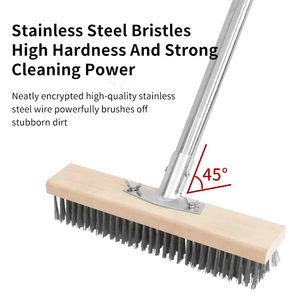 Brosse en fil d'acier à long manche pour le <span class=keywords><strong>nettoyage</strong></span> du garage et de la cour de construction - Product Image 5