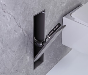 Pulvérisateur invisible chasse d'eau encastré niche cachée pulvérisateur de toilette chasse d'eau accessoires de toilette pour hôtels salle de bain - Product Image 5