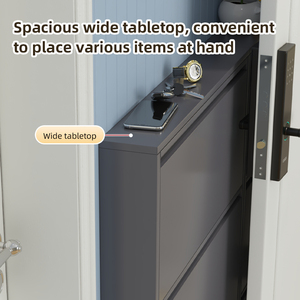 Modern <b>4</b> <b>Drawer</b> Shoe Rack <b>Plastic</b> Freestanding Space Saving Entryway <b>Storage</b> Cabinet Minimalist Design Home Furniture - Product Image 3