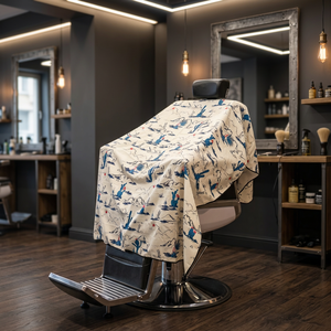 Capa de Barbero Personalizada, Duradera, Unisex, con Impresión por Sublimación, Impermeable, de Poliéster, con Detección de Agujas, Sin Costuras - Product Image 3