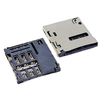 Connecteur de carte Micro SIM 7 broches 1,8H de haute qualité, support de fente femelle, accessoire SMD, vente chaude, avec broche de détection à retour automatique (CD Pin)