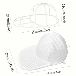 Soporte Desmontable para Lavar Gorras, 2 Piezas/Juego, Artículos para el Hogar, Bolsa para Lavar Gorras, Anti-Deformación, Soporte Protector Resistente - Product Image 4