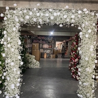 Soporte Decorativo de Esquina con Arco Cuadrado para Flores Artificiales, Decoración para Bodas, Arreglos Florales, Pasillo, Accesorios para Fotografía