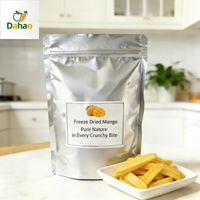 Vente en gros de chips de mangue lyophilisées 100% naturelles de qualité supérieure, goût sucré, en-cas de fruits et légumes, sans sucre ajouté, emballées en sachet