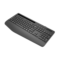 Ergonomic Silent 111Keys ANSI/ISO Layout 2.4G Wireless Keyboard Mouse Combo Multimedia Keys Palm Rest Phone&Pad Holder 1600 DPI