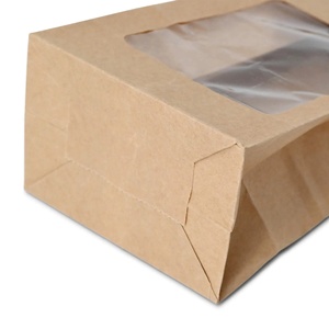 Sacs à pain verticaux en kraft S Pla à fond plat, excellents pour la vente en gros, à montage rapide, 10x6x19.5cm - Product Image 3