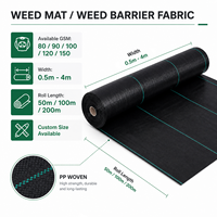 Toile de paillage tissée en PP stabilisée aux UV, largeur personnalisée, pour serres, fermes et vergers, vente en gros