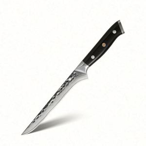 USA Mairun Professional 8-Inch G10 Damascus Hammering Chef's <b>Knife</b> Wood Eco-Friendly Ambidextrous Stainless Carbon Steel - Product Image 4